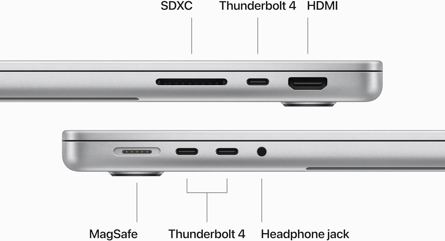 Apple 2023 MacBook Pro Laptop M3 Pro chip with 11‑core CPU, 14‑core GPU: 14.2-inch Liquid Retina XDR Display, 18GB Unified Memory, 512GB SSD Storage. Works with iPhone/iPad; Silver - MRX63LL